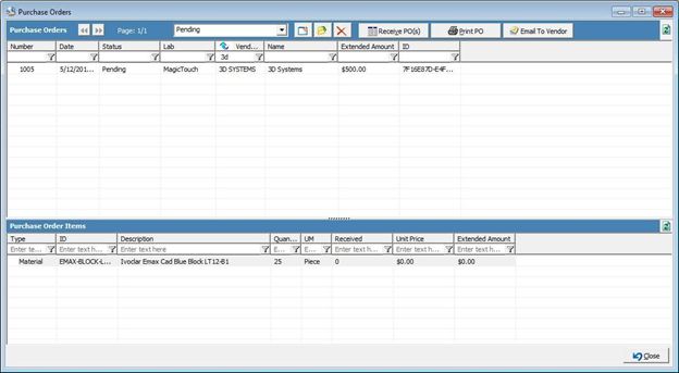 Purchase Order form