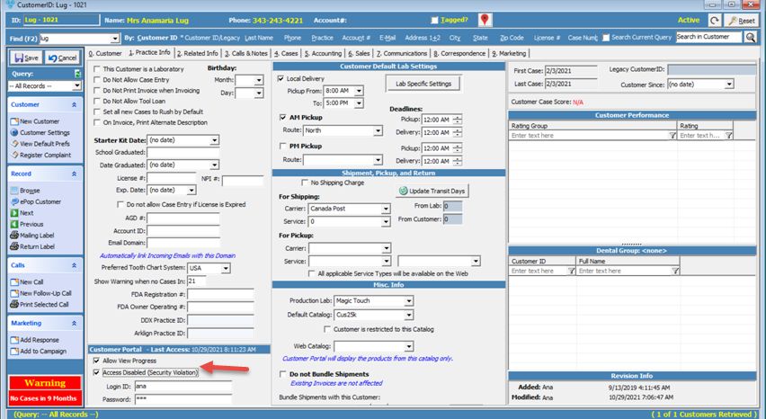 V12 - Web access info