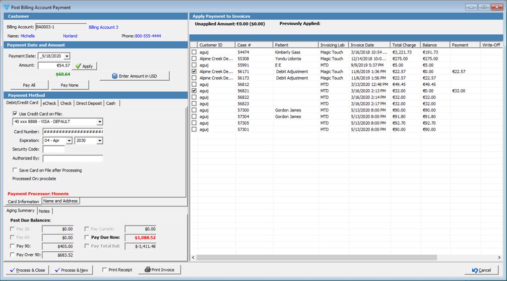 V12 - Post billing payments