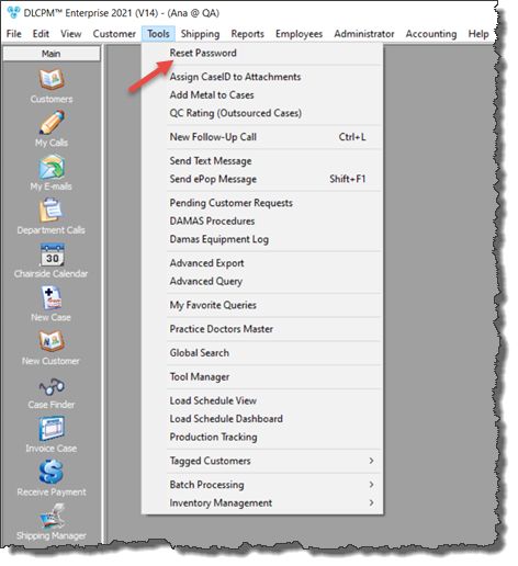 V12 - Reset Password - navigation