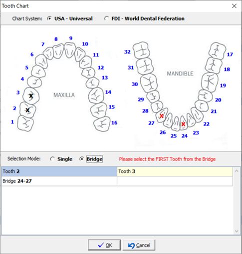 V12 - tooth chart