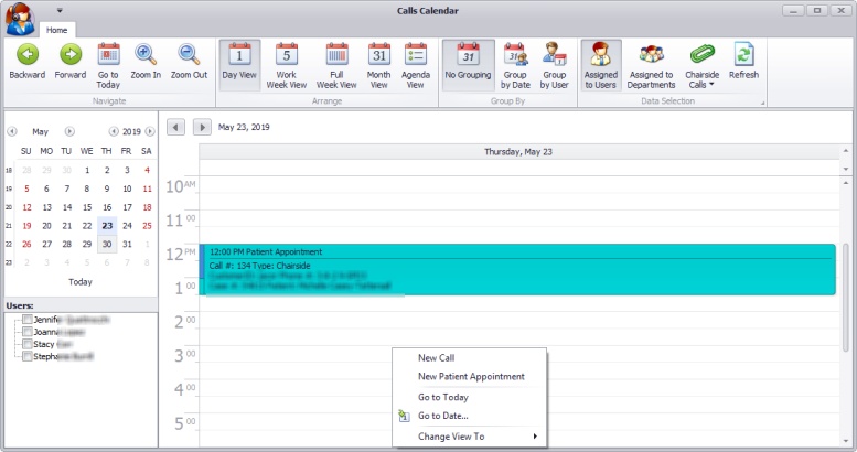 V12 - chairside calendar - form