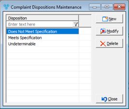 V12 - Complaints - Dispositions