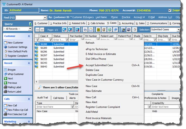 V12 - Accept Web Cases - navigation