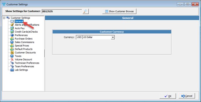 V14 - Customer Settings - General