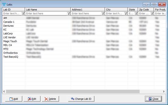 V14 - Laboratory Lists - Laboratories