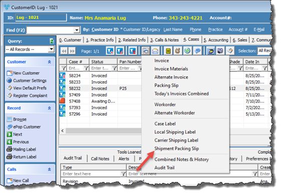 V12 - print shippment packing slip - navigation 2