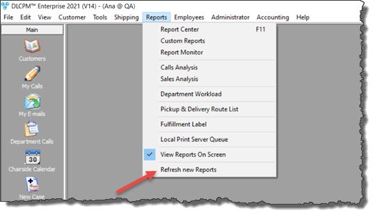 V12 - Refresh new Reports - navigation