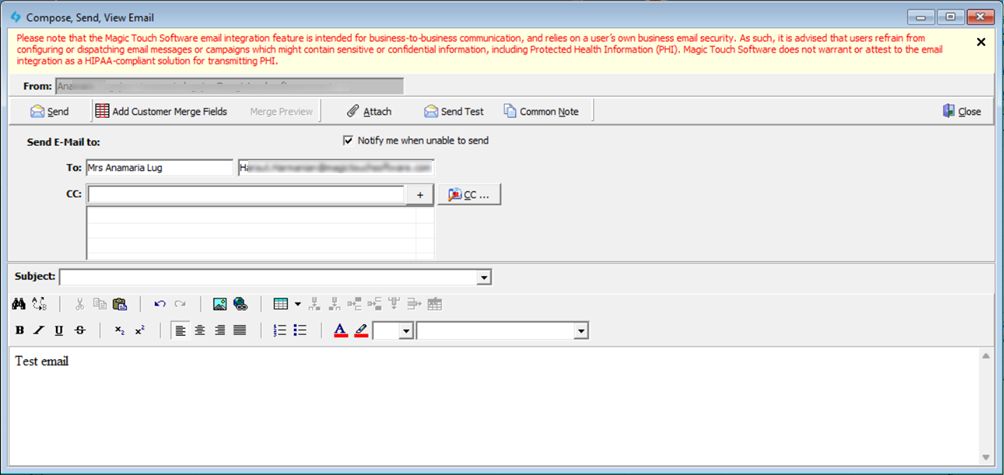 V15 - E-mail Case Comunication - Form