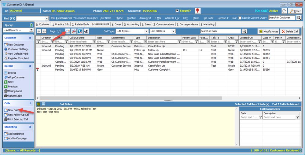 V12 - Add Call navigation - Customer