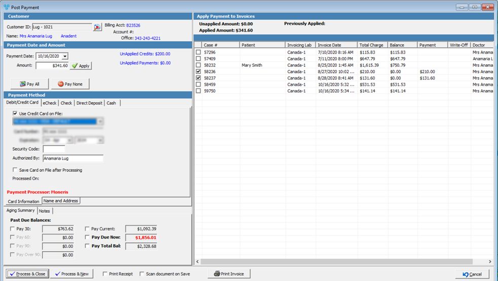 V12 - Post Payment form