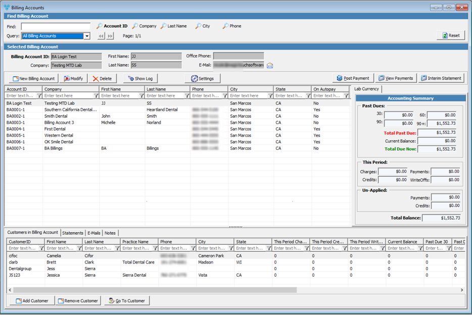 V12 - Billing accounts - form