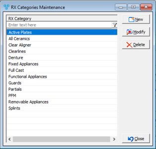 V12 - Products and Tasks Lists - RX Categories