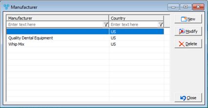 V12 - Inventory - Manufacturer