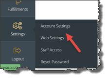 Account Settings - navigation