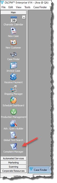 V12 - Complaint Manager - naviagtion 1