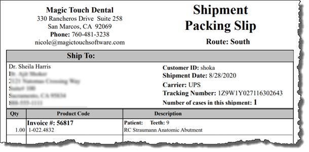 V12 - print shippment packing slip - print