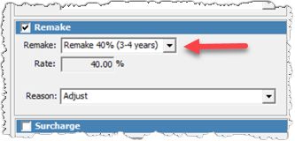 V12 - percentage remake applied while adding ingle product