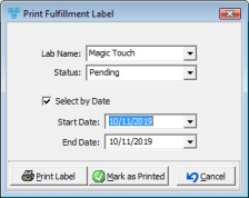 V12 - Fulfillment Label - form