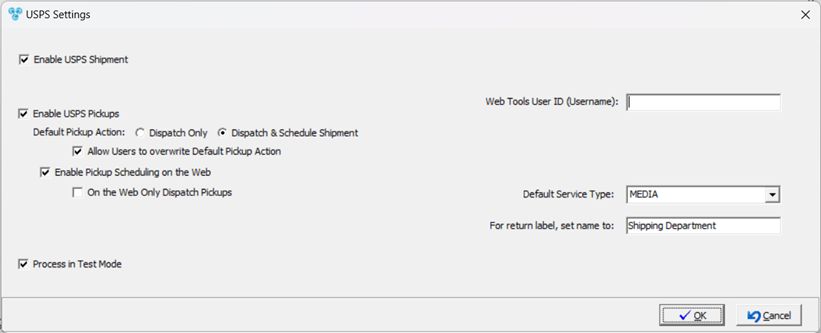 V14 - Laboratory Lists - Laboratories - Add new lab - Shipping Carrier - USPS settings