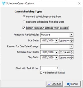 V12 - Schedule case