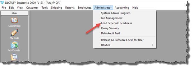 V12 - Load Schedule Raediness - navigation