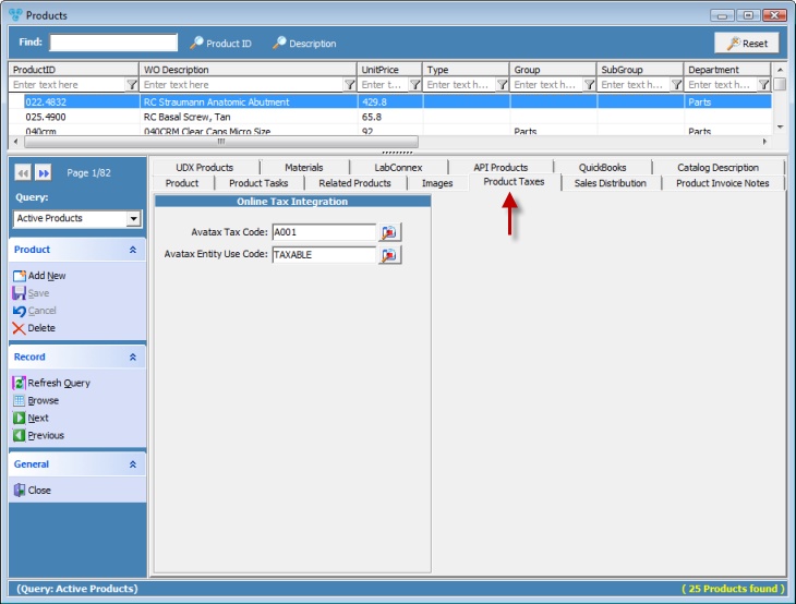 V12 - Accounting - Tax Integration - product tax - avalara