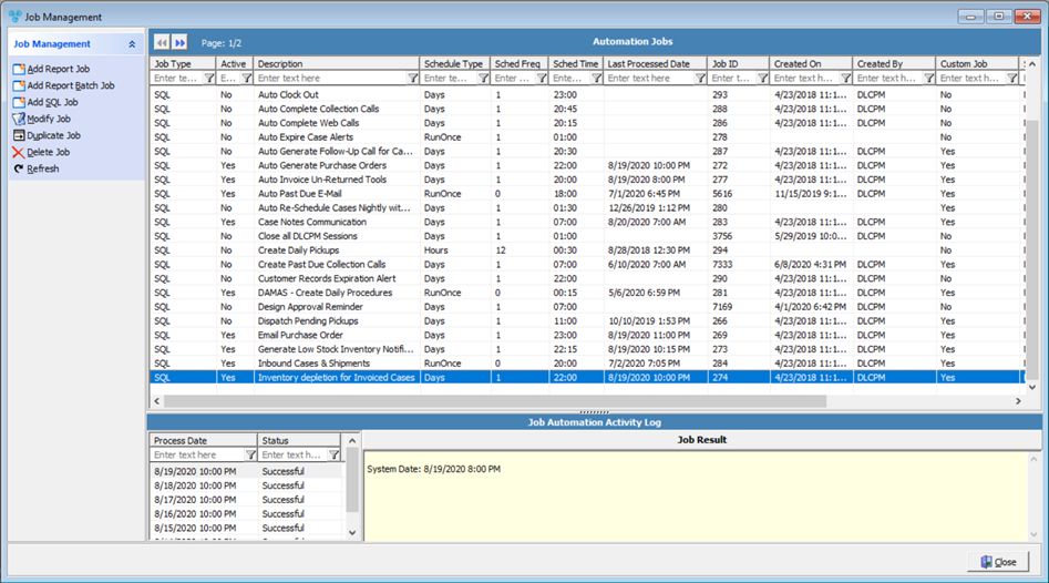 V12 - Job Manegement - inventory Depletion