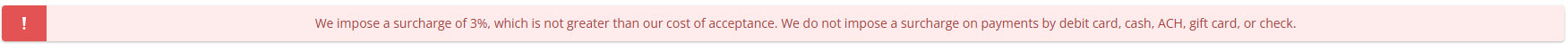 Surcharge Text