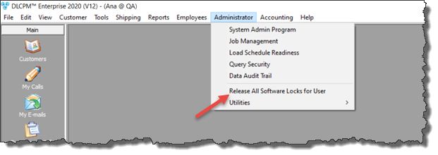 V12 - Release software Lock - navigation