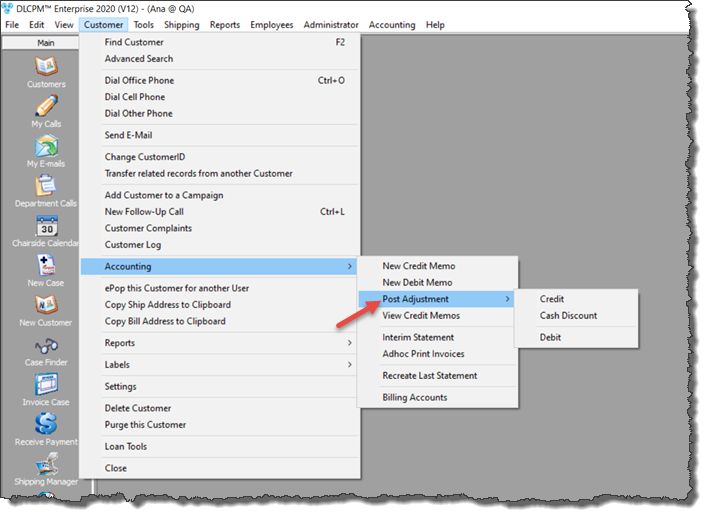 V12 - Customer Accounting - Post Adjustment - navigation2