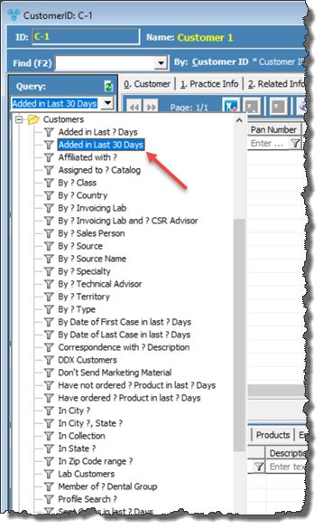 V12 - Customer Reports - Customer List for Curent Query - query