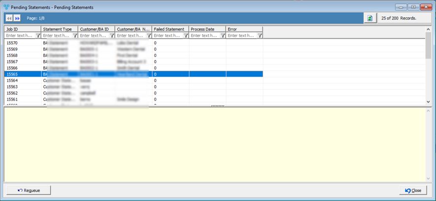 V14 - View Pending Statements