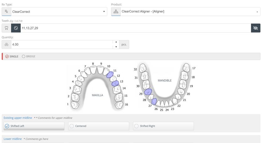 Add product to Rx - form